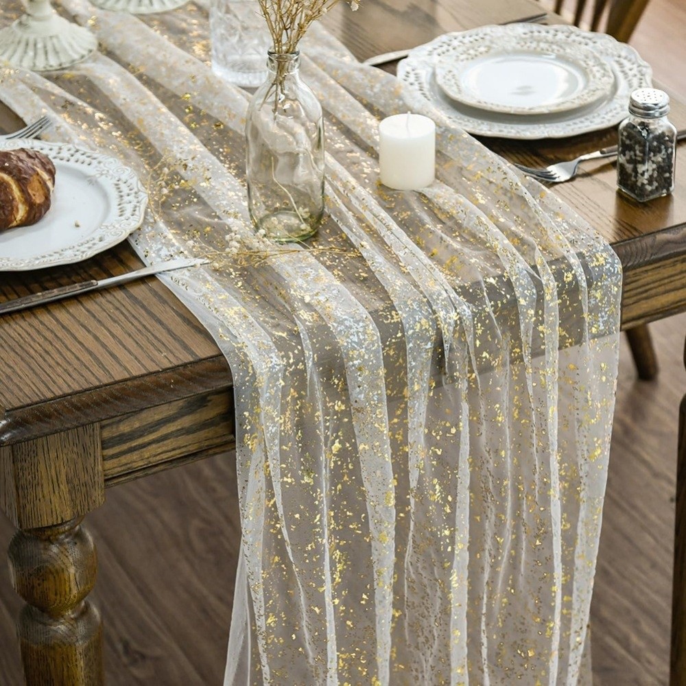 Table Runner Sequin - مفرش طاولة فاخر بنمط أوروبي مزين