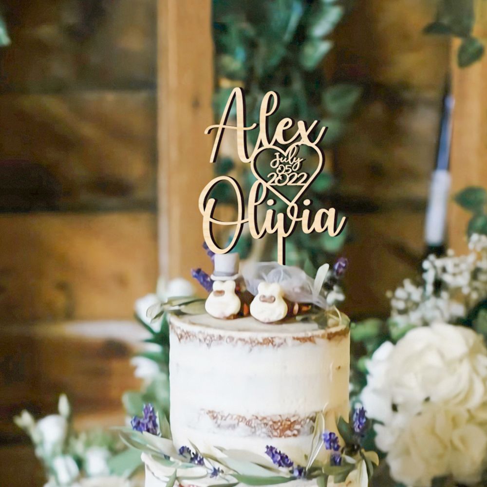 Wedding Supply Rentals - شخصية الزفاف السيد والسيدة كعكة القبعات