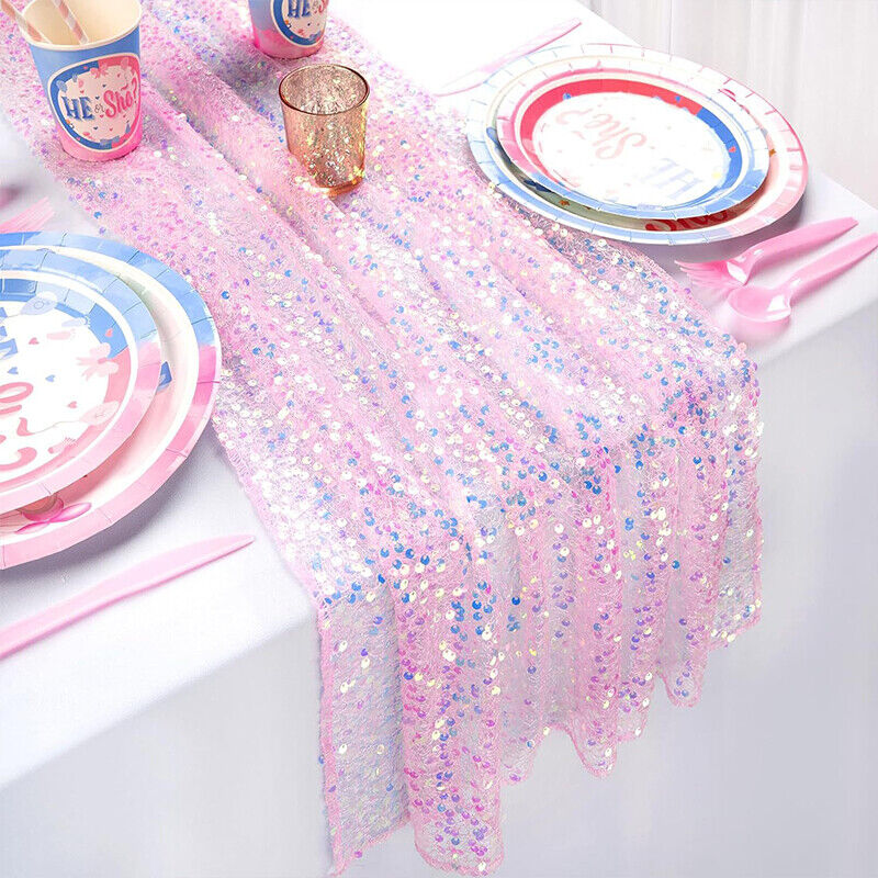 Table Runner Sequin - مفرش طاولة بترتر متلألئ وحفلات أعياد