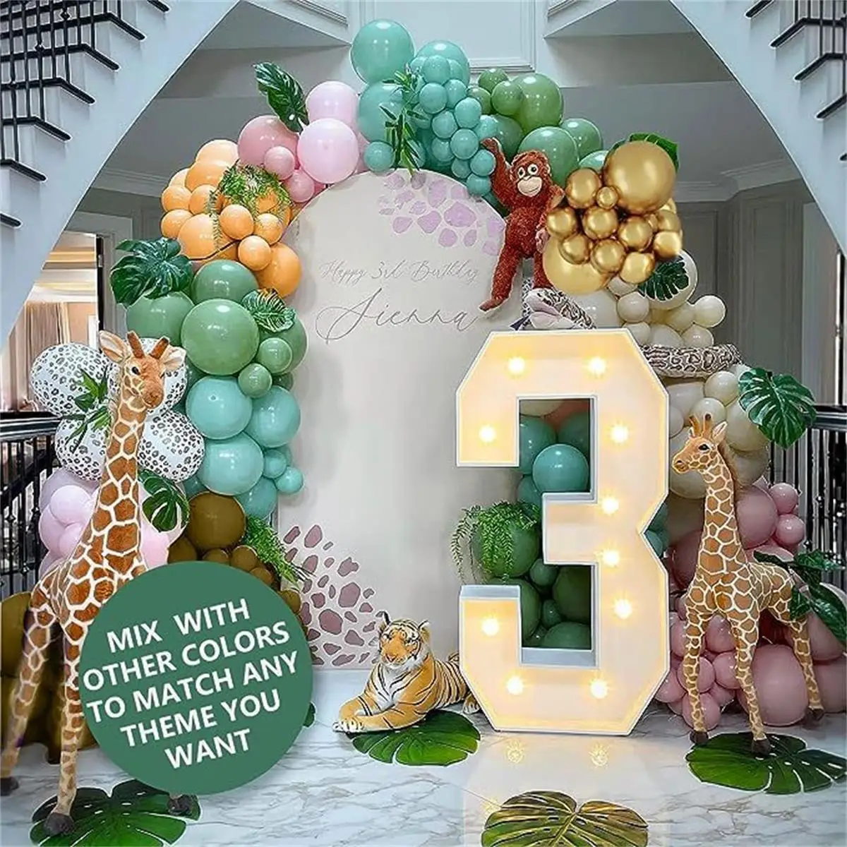 105 قطعة من بالونات حيوانات ال - مراجعة Wedding Zoo وسعره