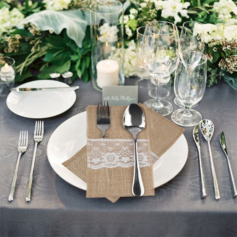 حقيبة أدوات المائدة من الخيش و - مراجعة Wedding Supply Rentals وسعره