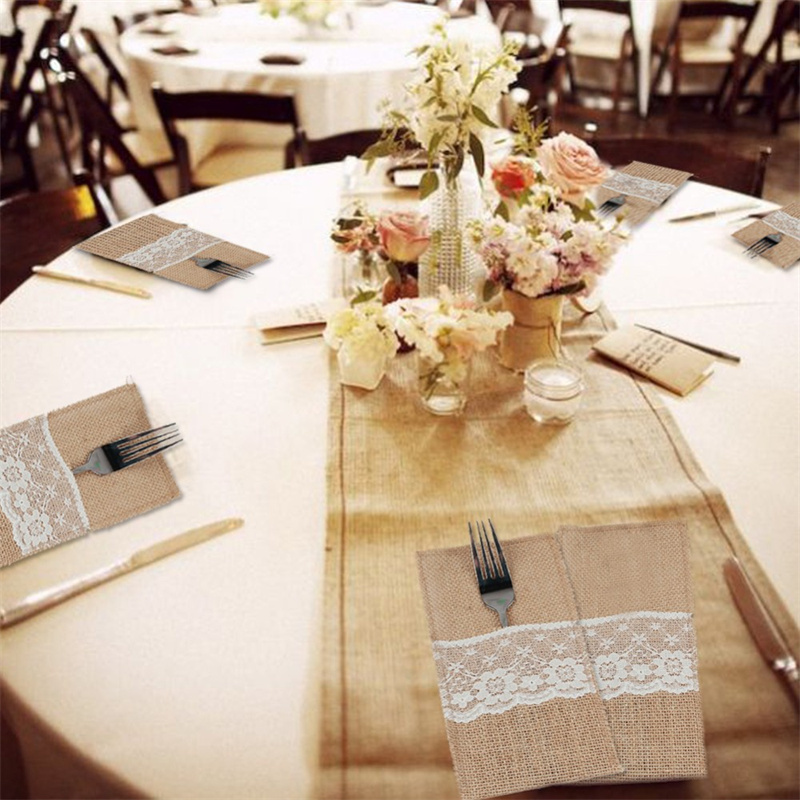حقيبة أدوات المائدة من الخيش و - مراجعة Wedding Supply Rentals وسعره