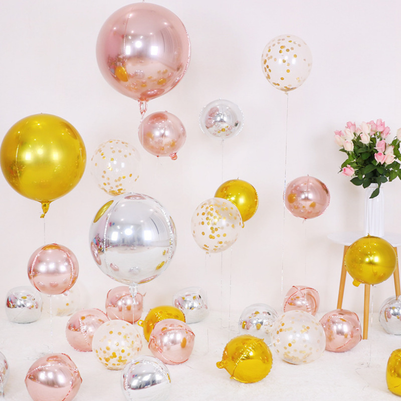 5 قطع بالونات معدنية دائرية 4D - مراجعة Wedding/Event Supply Store وسعره