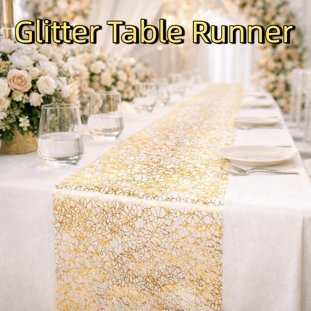 مفرش طاولة لامع بنمط فضفاض ذهب - مراجعة Table Runner Sequin وسعره