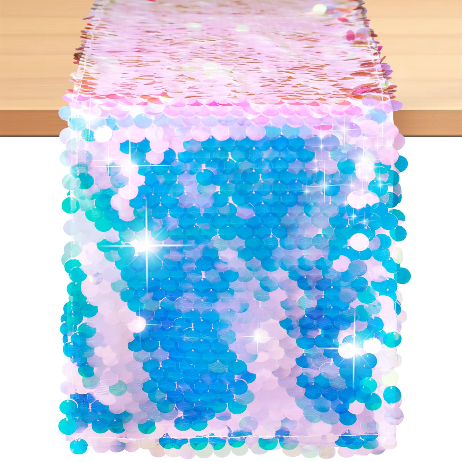حورية البحر حفلة الجدول عداء ح - مراجعة Table Runner Sequin وسعره