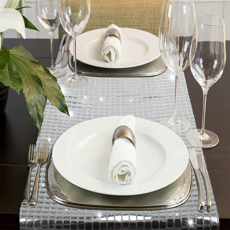 لامعة مرآة الذهب/الفضة احباط م - مراجعة Table Runner Sequin وسعره