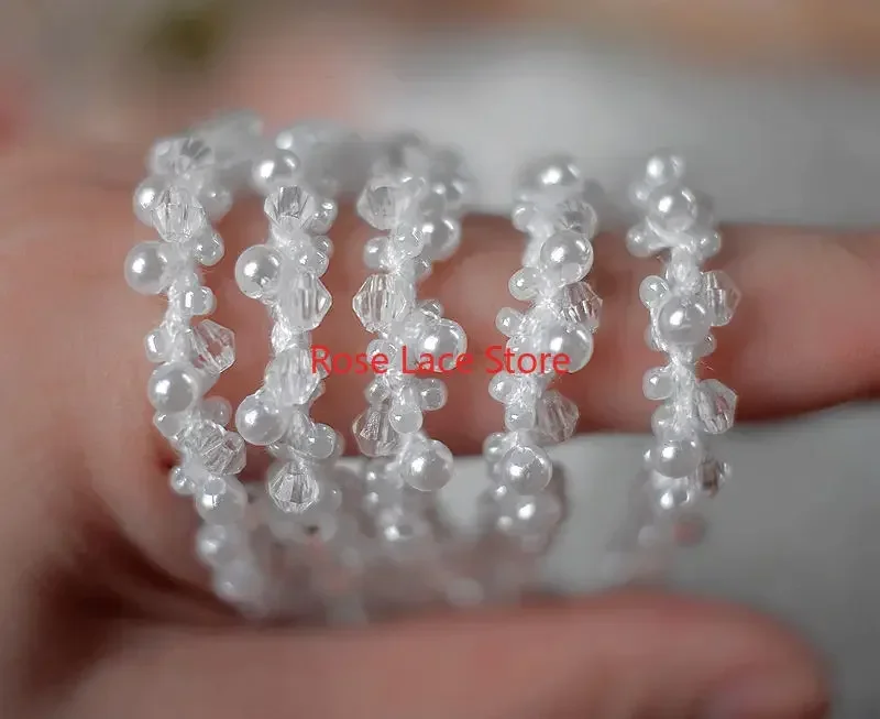 زخرفة دانتيل لؤلؤية 3 ياردات،  - مراجعة Bridal Sash Ribbon وسعره