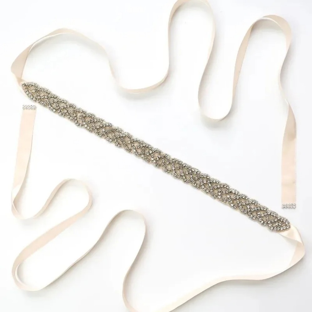 إكسسوارات فستان وصيفة العروس ل - مراجعة Bridal Sash Ribbon وسعره