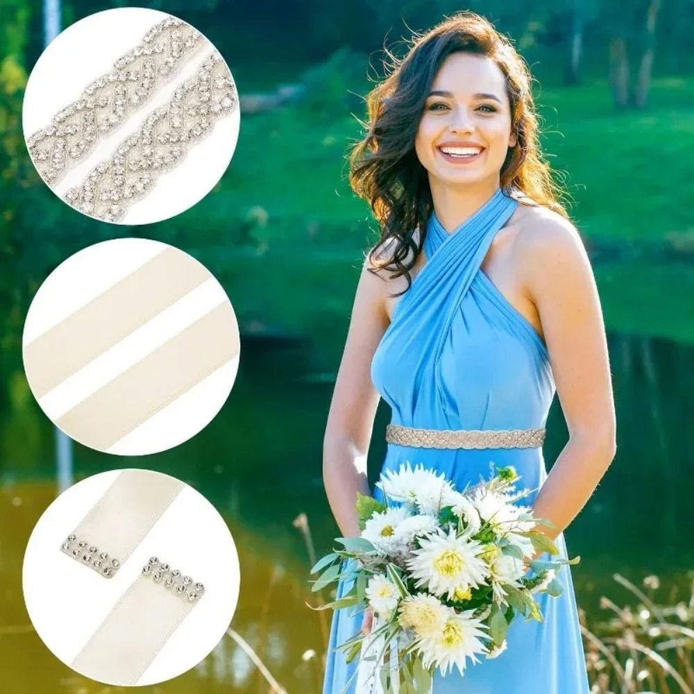 إكسسوارات فستان وصيفة العروس ل - مراجعة Bridal Sash Ribbon وسعره