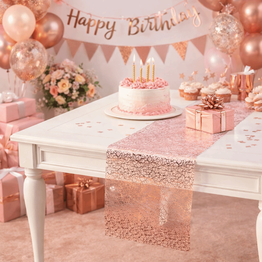 مفرش طاولة لامع بنمط عشوائي فا - مراجعة Table Runner Sequin وسعره
