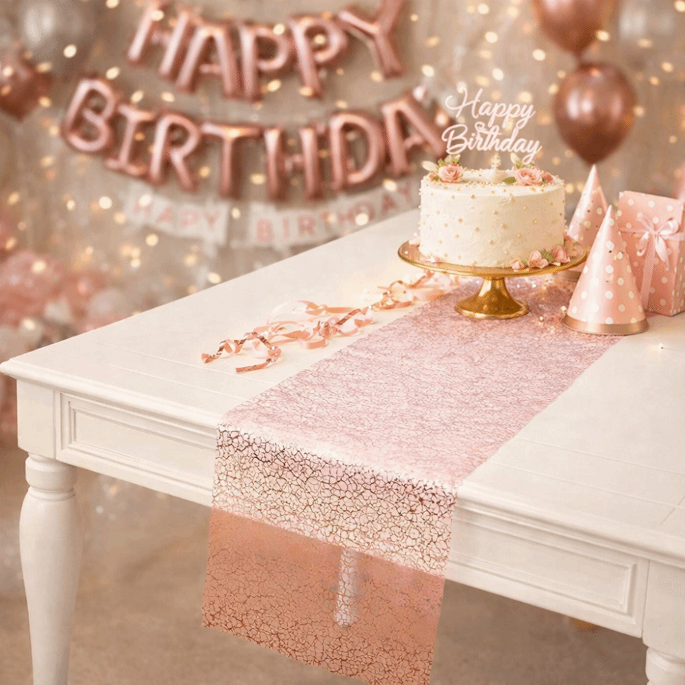 مفرش طاولة لامع بنمط عشوائي فا - مراجعة Table Runner Sequin وسعره