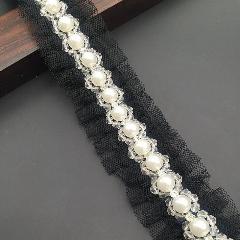 1 يارد 1.5 سنتيمتر العاج اللؤل - مراجعة Bridal Sash Ribbon وسعره