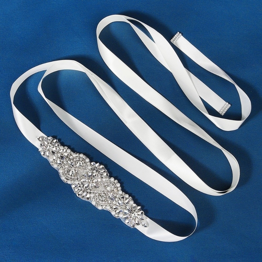 حزام زفاف أنيق من الشريط الفضي - مراجعة Bridal Sash Ribbon وسعره